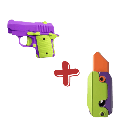 MINI M1911 + FACA FIDGET TOY DE BRINDE - KAIZEN